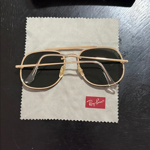 Ray-Ban Gold Frame Sunglasses and Brown Case Ray-Ban | Accessories | Rayban Gold Frame Sunglasses With  main image 2